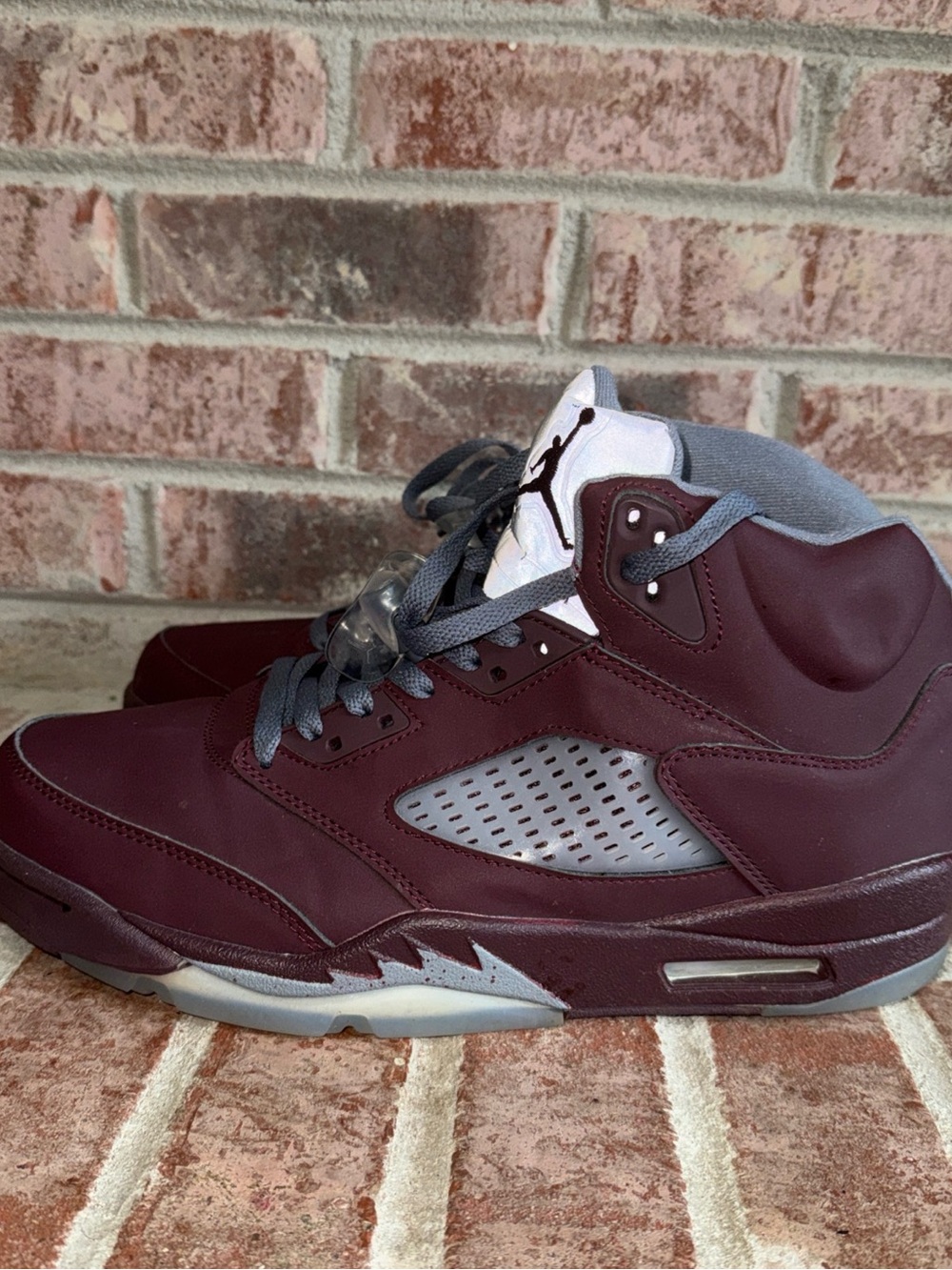 Mens Jordan 5 retro burgundy High-Top Sneakers size 13 - Picture 8 of 12